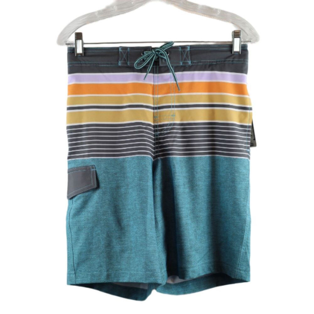 George At The Knee Striped Men's Board Shorts Small 003